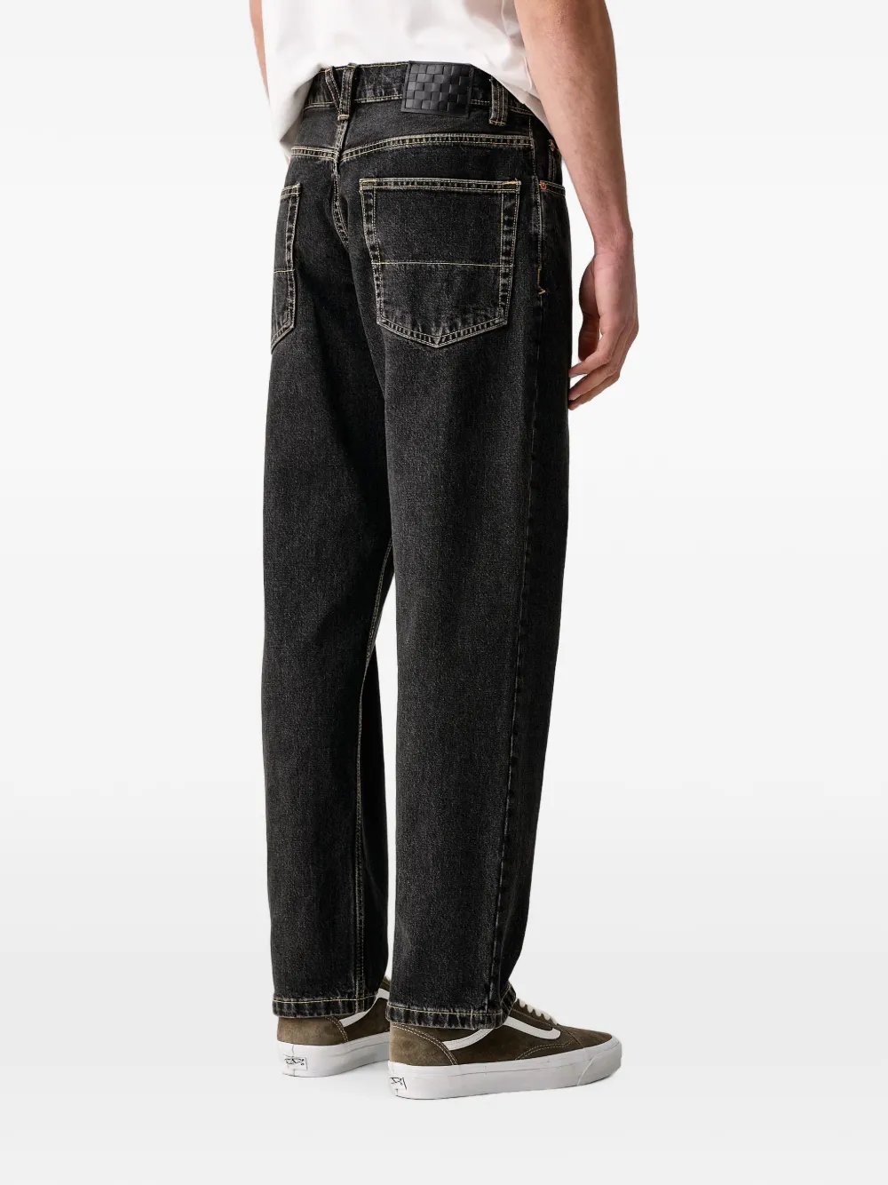 Vans Check-5 straight jeans met logo-patch Zwart
