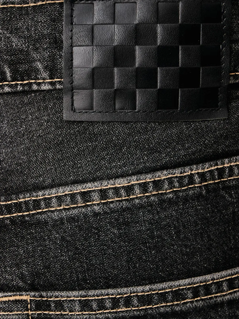 Vans Check-5 straight jeans met logo-patch Zwart