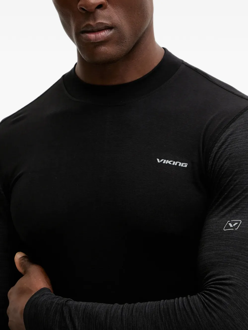 Viking Novena ski-T-shirt met vlakken en logo-print Zwart