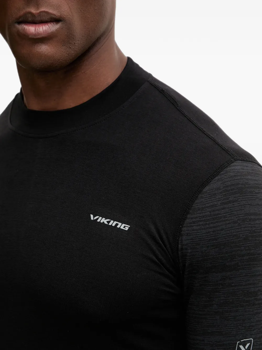 Viking Novena ski-T-shirt met vlakken en logo-print Zwart