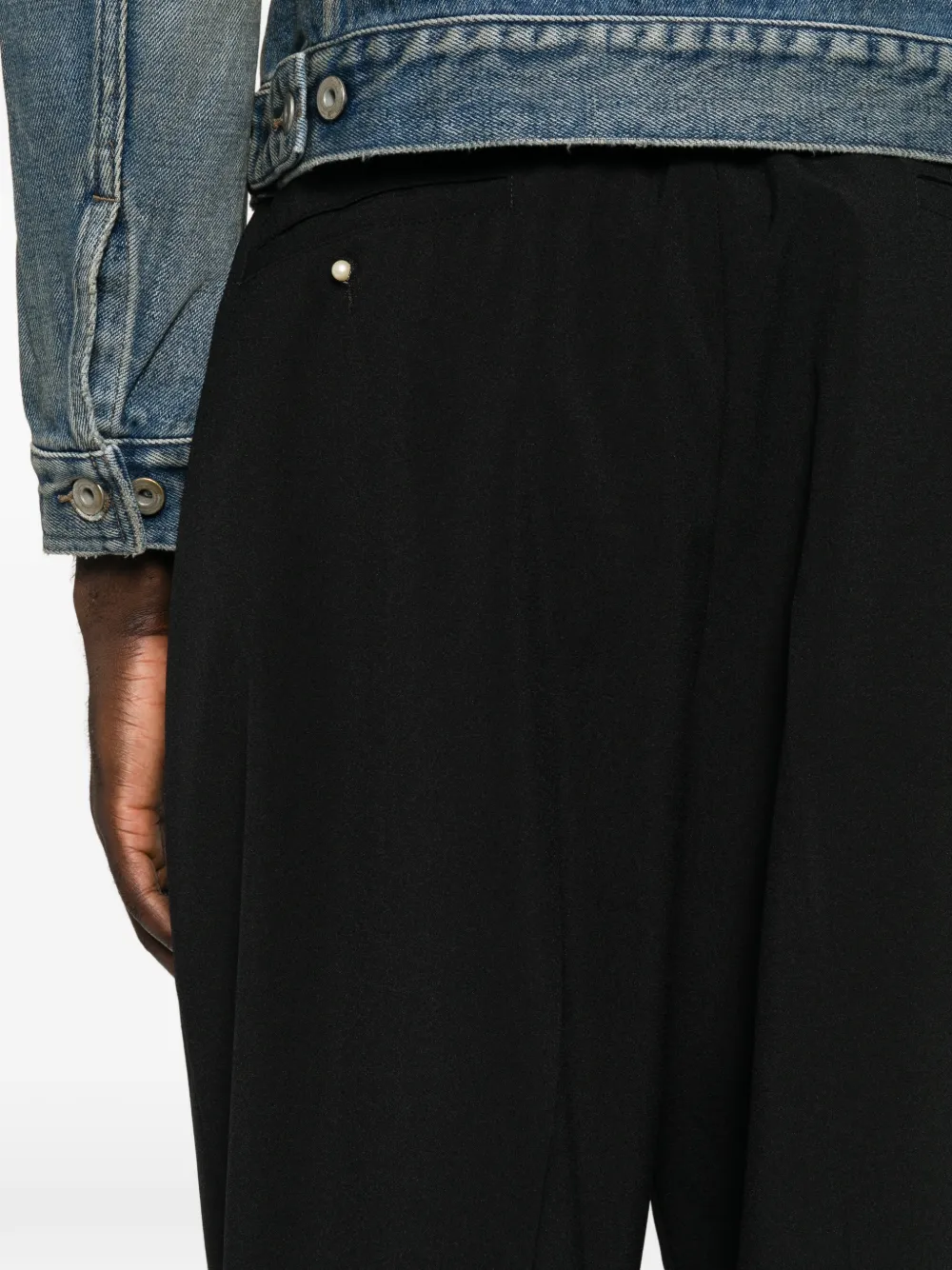 Magliano Plooibroek met elastische tailleband Zwart