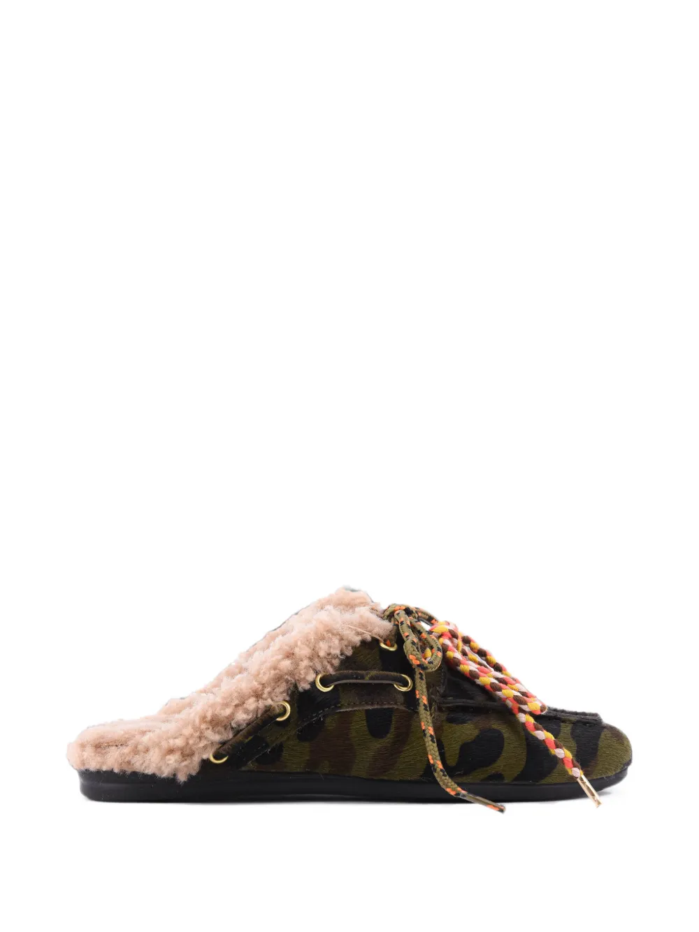 TORAL SHOES Blanche camouflage-print mules