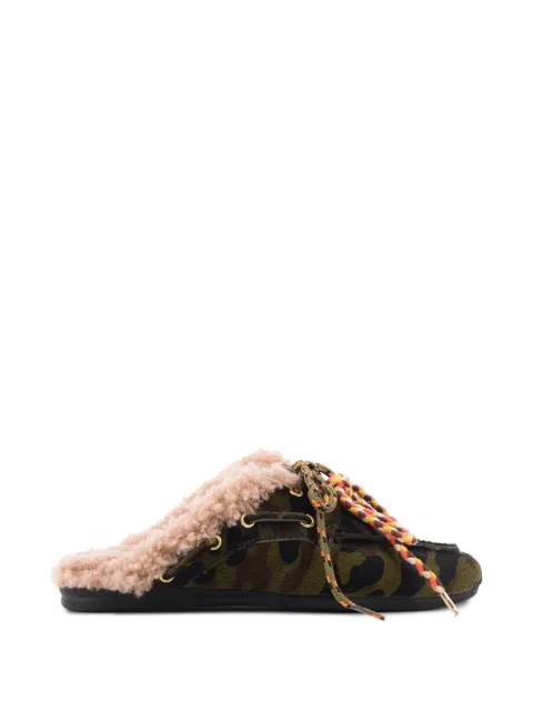 TORAL SHOES mules Blanche con estampado militar