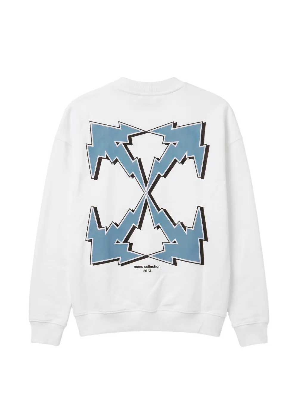 Off-White Arrows-print cotton sweatshirt Wit