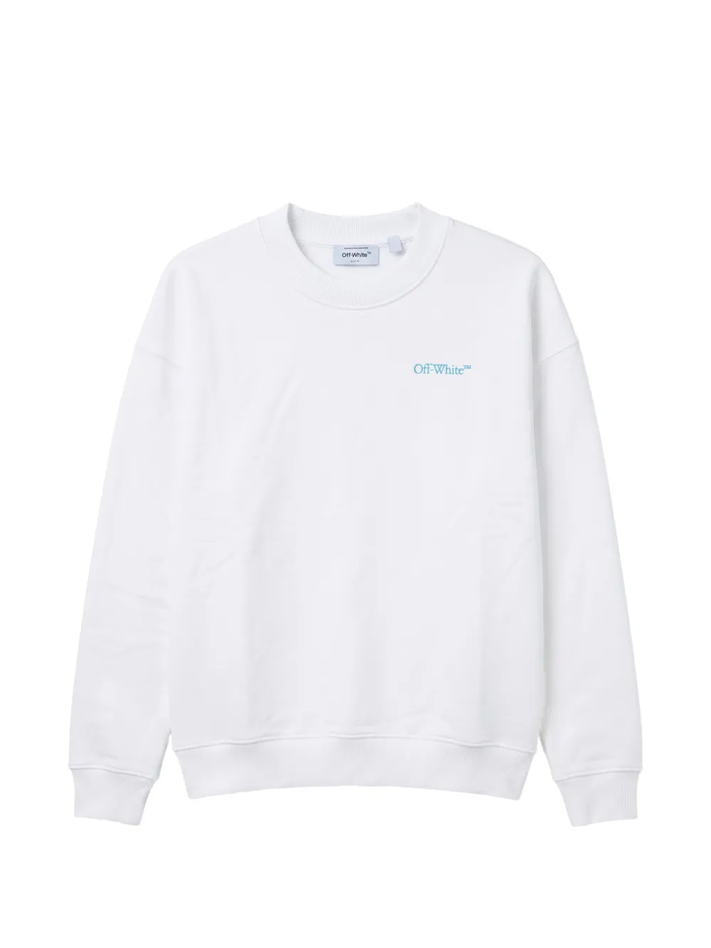Off-White Arrows-print cotton sweatshirt Wit