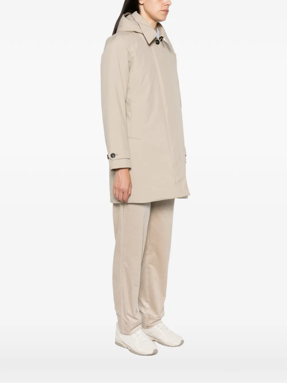 Save The Duck Embie jas met capuchon en knoopmanchetten Beige