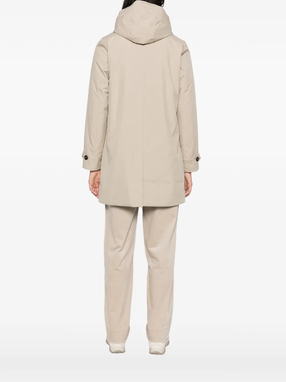 Save The Duck Embie jas met capuchon en knoopmanchetten Beige