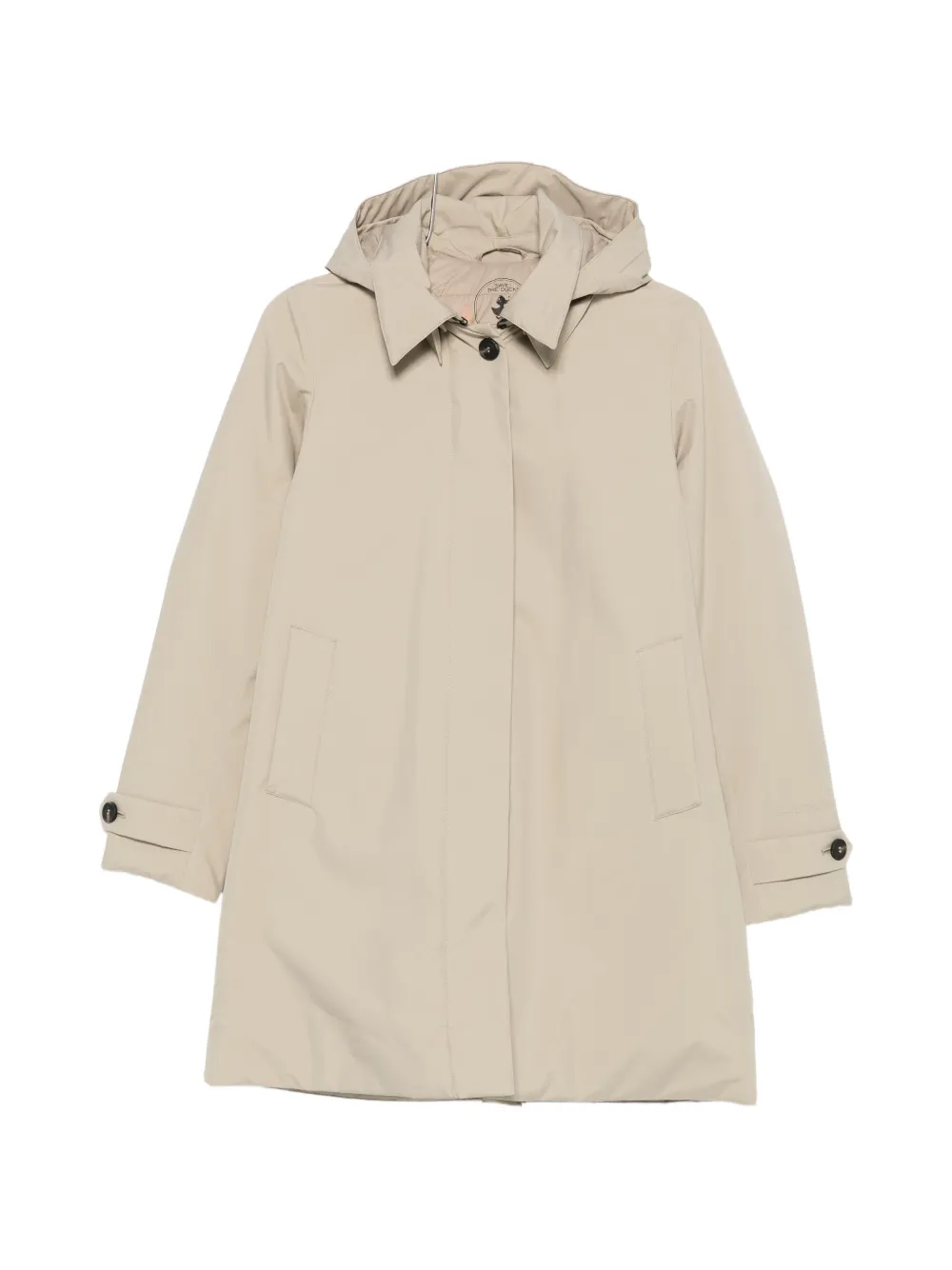 Save The Duck Embie jas met capuchon en knoopmanchetten Beige