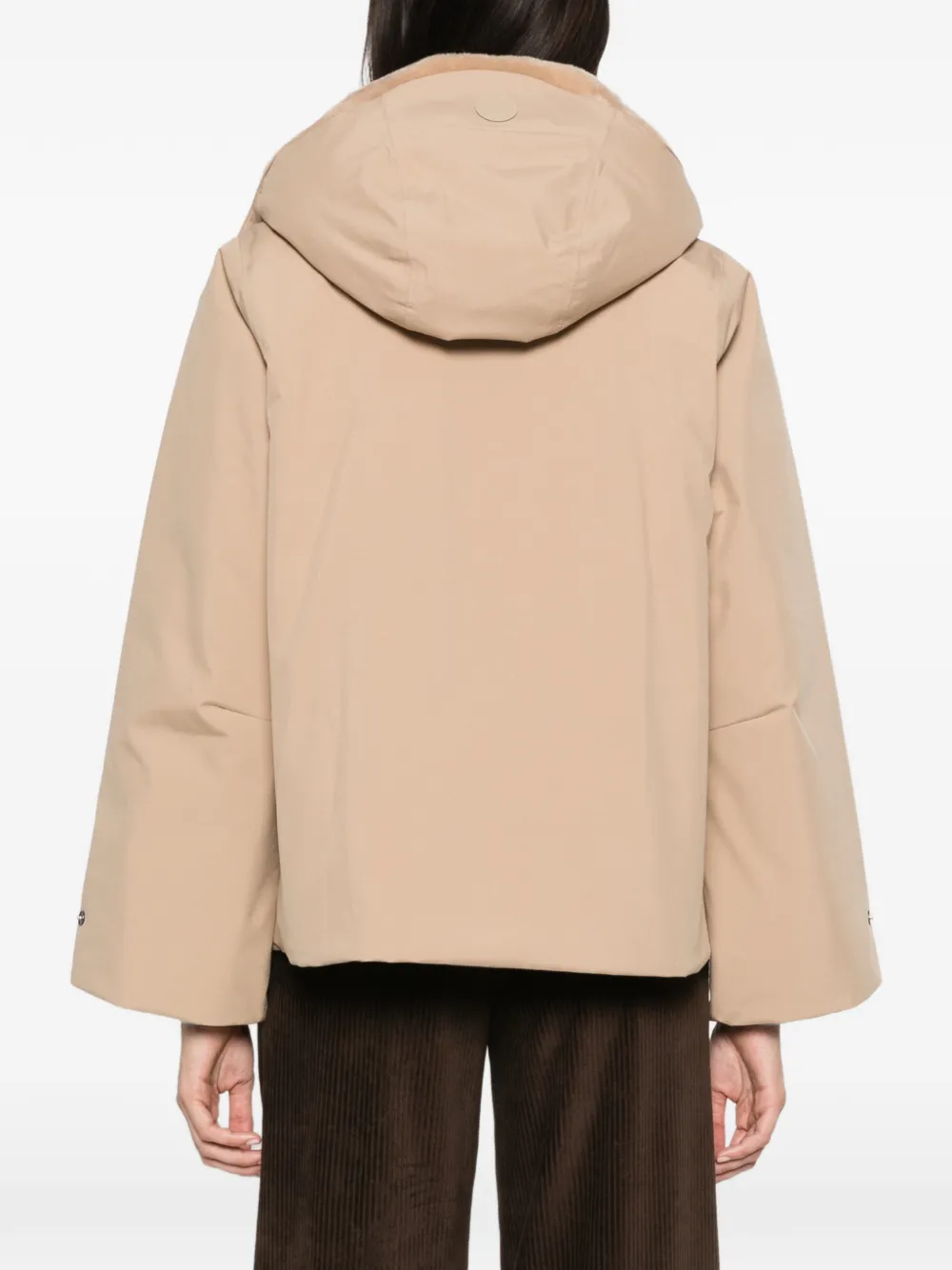 Save The Duck Solana jack met capuchon en afwerking van imitatiebont Beige