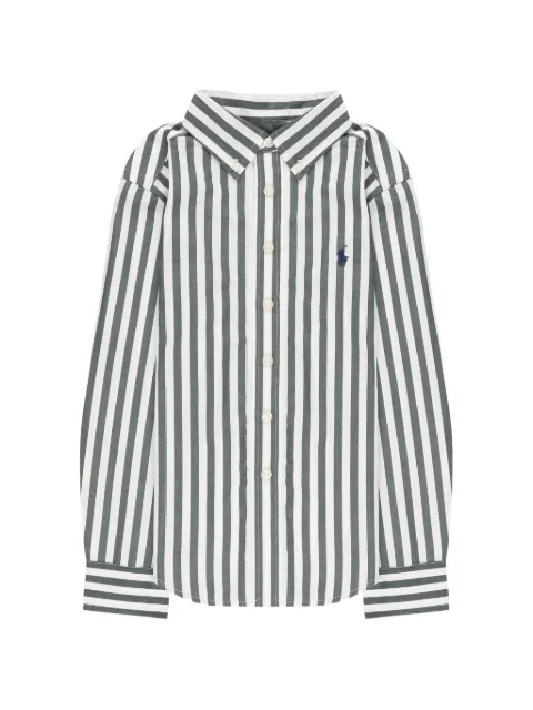 POLO RALPH LAUREN KIDS striped cotton poplin shirt