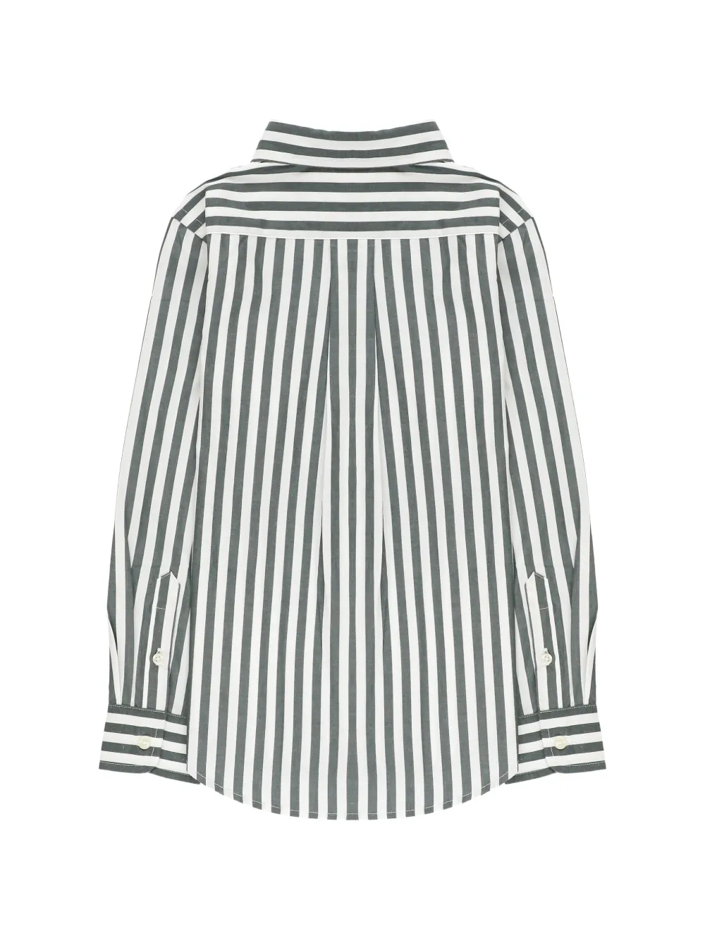 POLO RALPH LAUREN KIDS striped cotton poplin shirt Wit