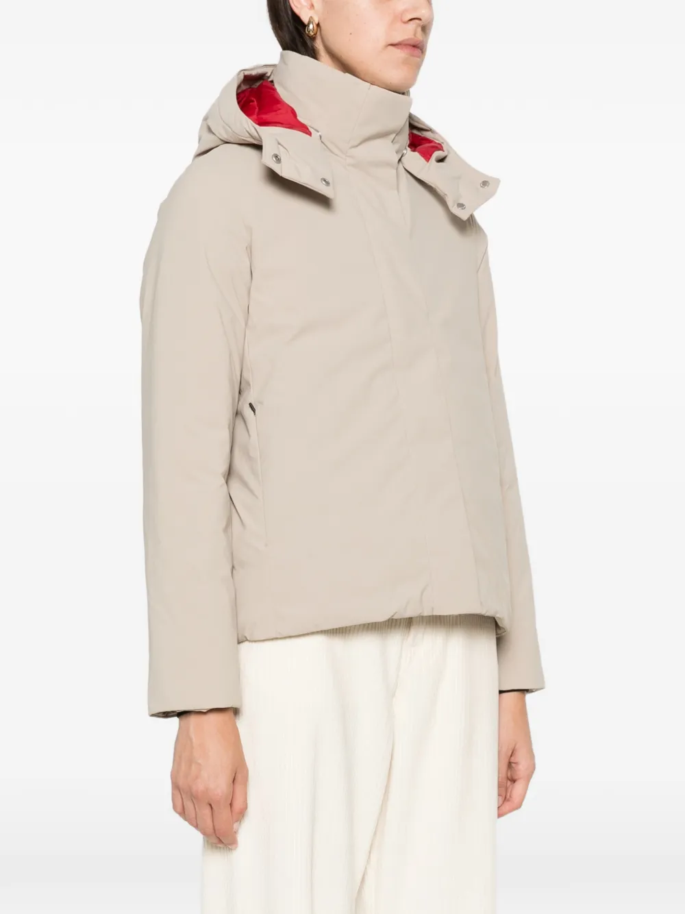 Save The Duck Portia jack met capuchon Beige