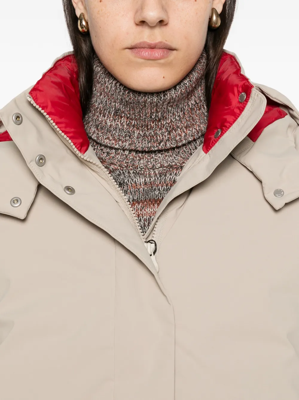 Save The Duck Portia jack met capuchon Beige