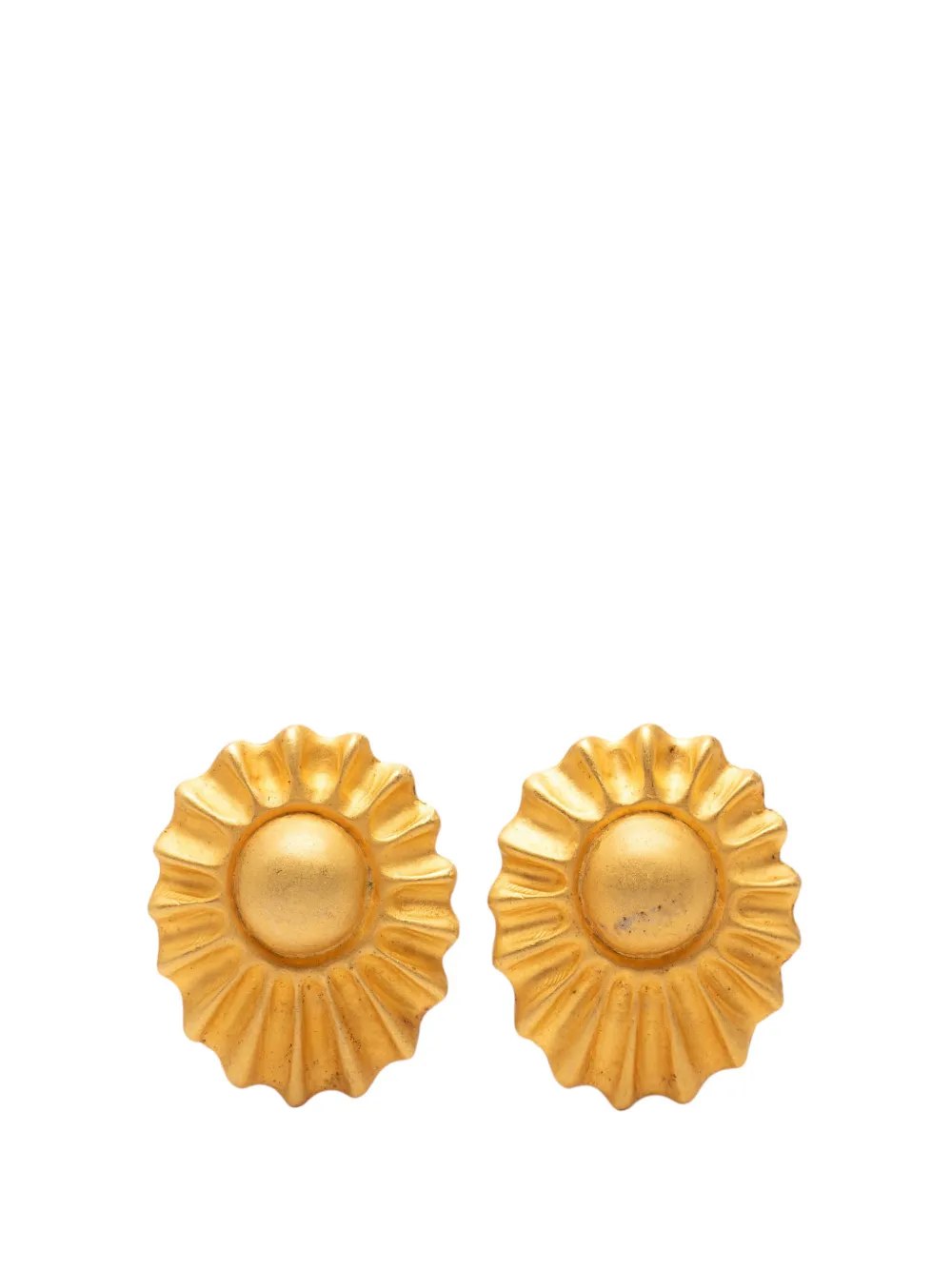 Hermès Pre-Owned boucles d'oreilles CC en plaqué or à fermoir clip XXe siècle Hermès Pre-Owned boucles d'oreilles CC en plaqué or à fermoir clip XXe siècle