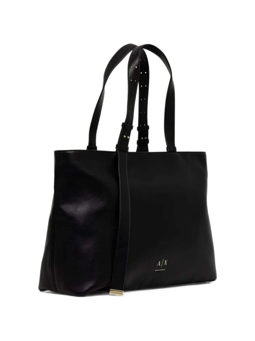 Armani Exchange Shopper met gespbanden Zwart