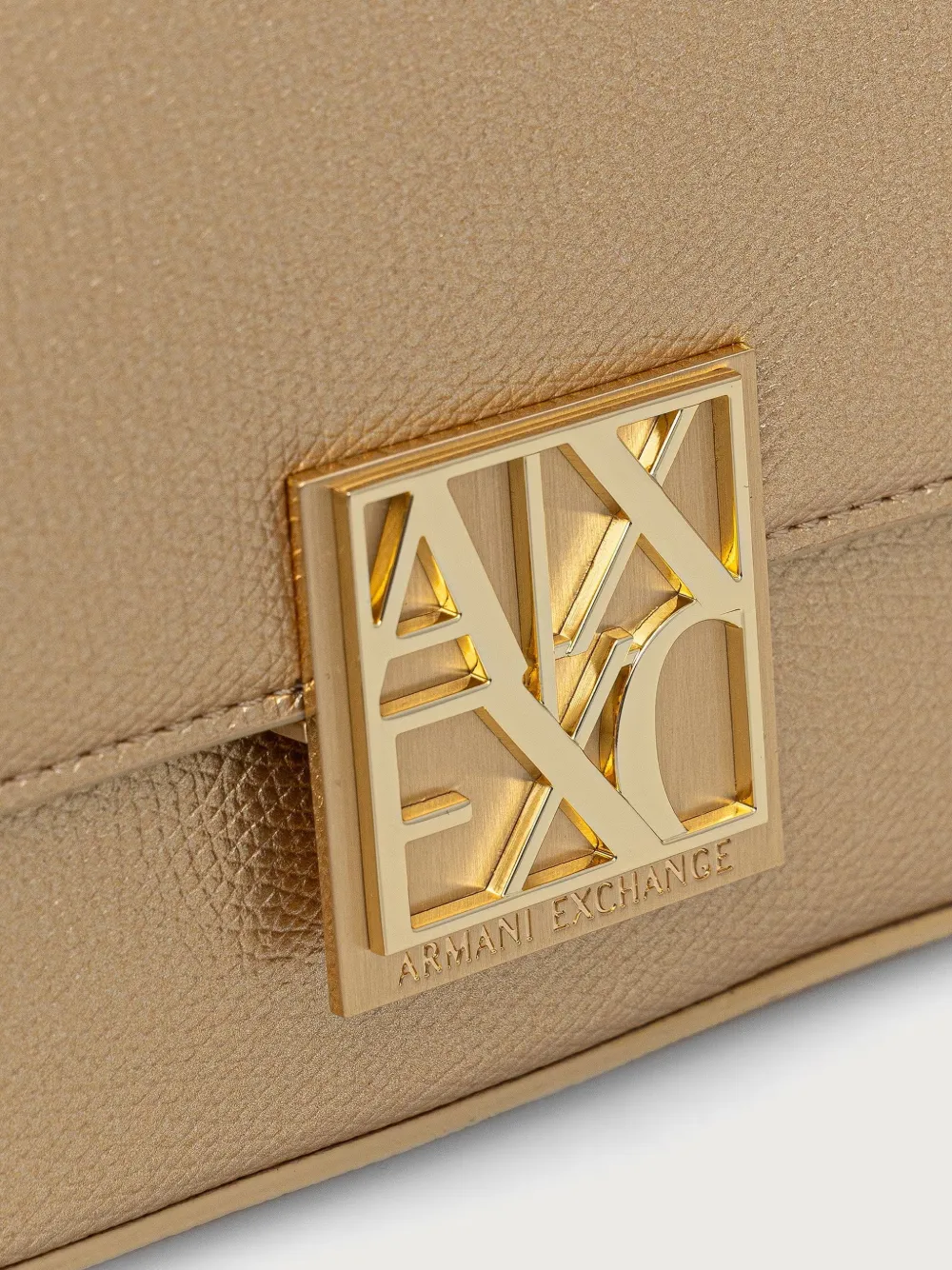 Armani Exchange Crossbodytas met logoplakkaat Goud