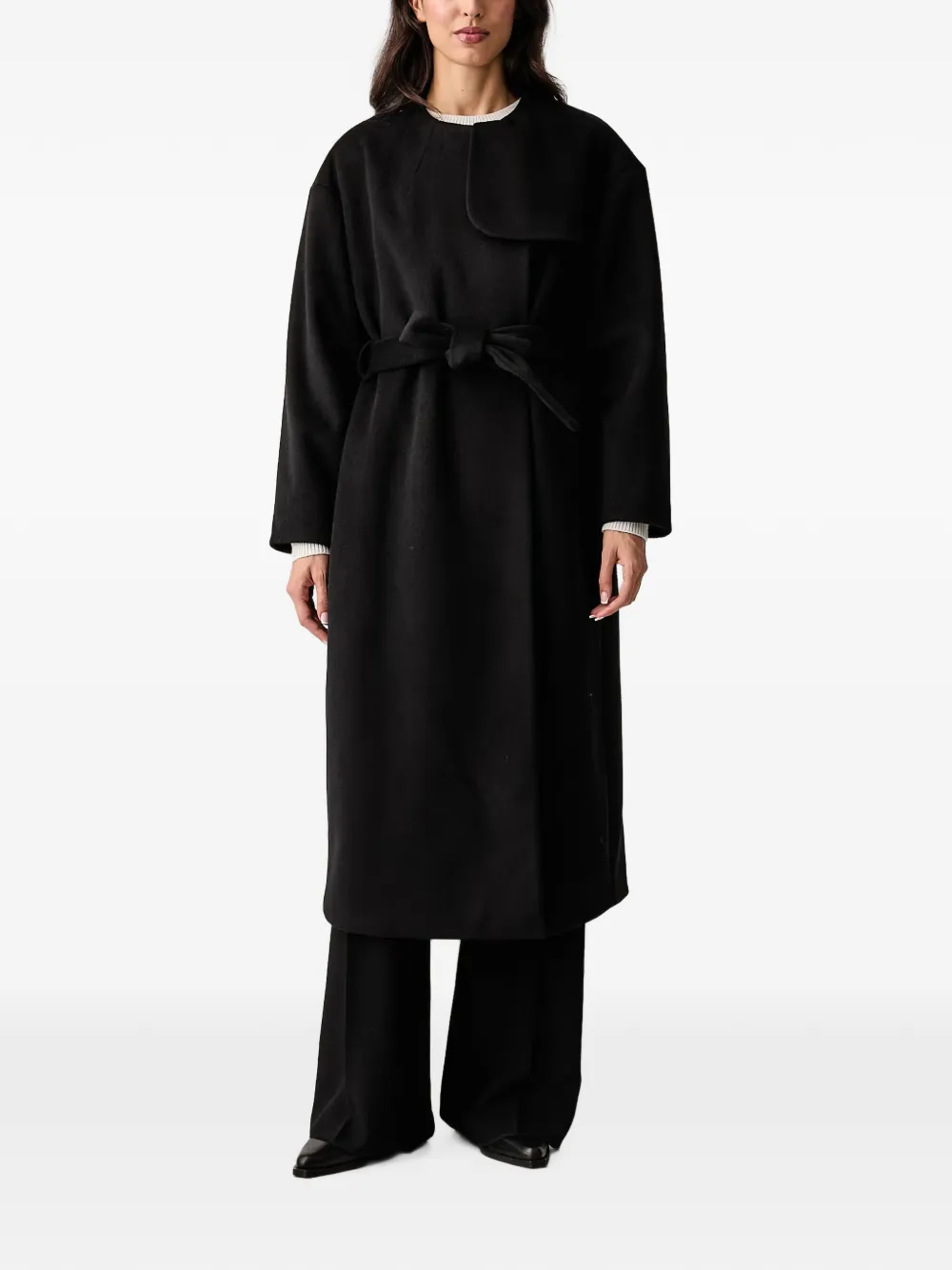Armani Exchange belted coat - Nero