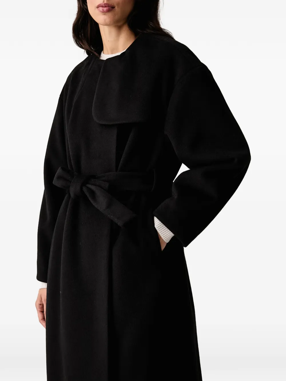 Armani Exchange Jas met ceintuur Zwart