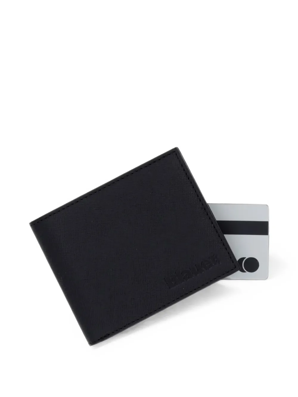 Blauer Logo-debossed Bi-fold Wallet In Black