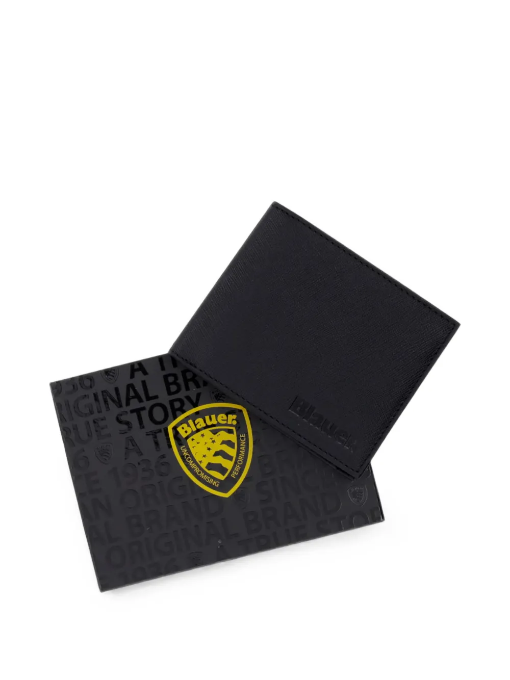 Blauer Logo-debossed Bi-fold Wallet In Black