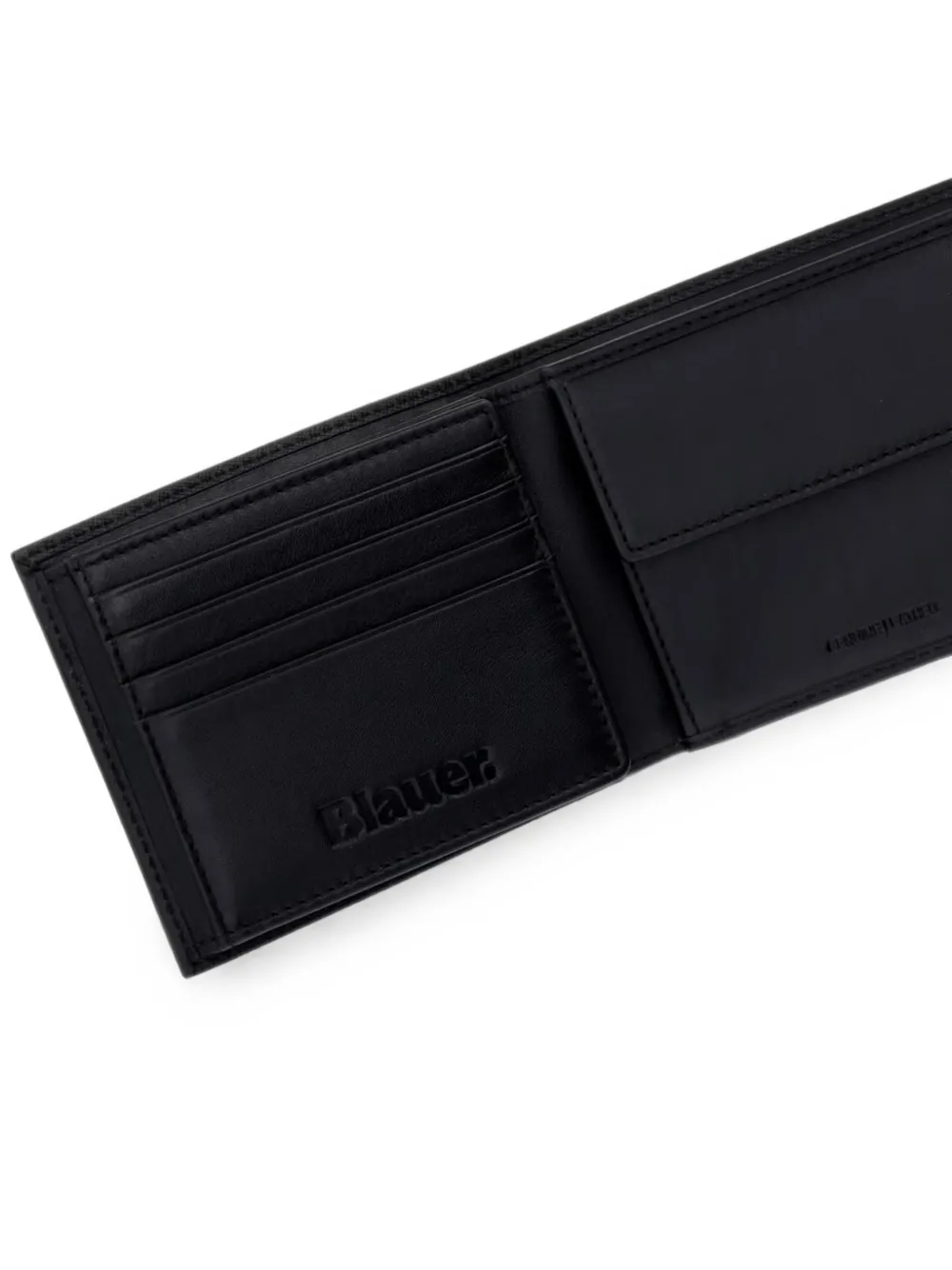 Blauer Logo-debossed Bi-fold Wallet In Black