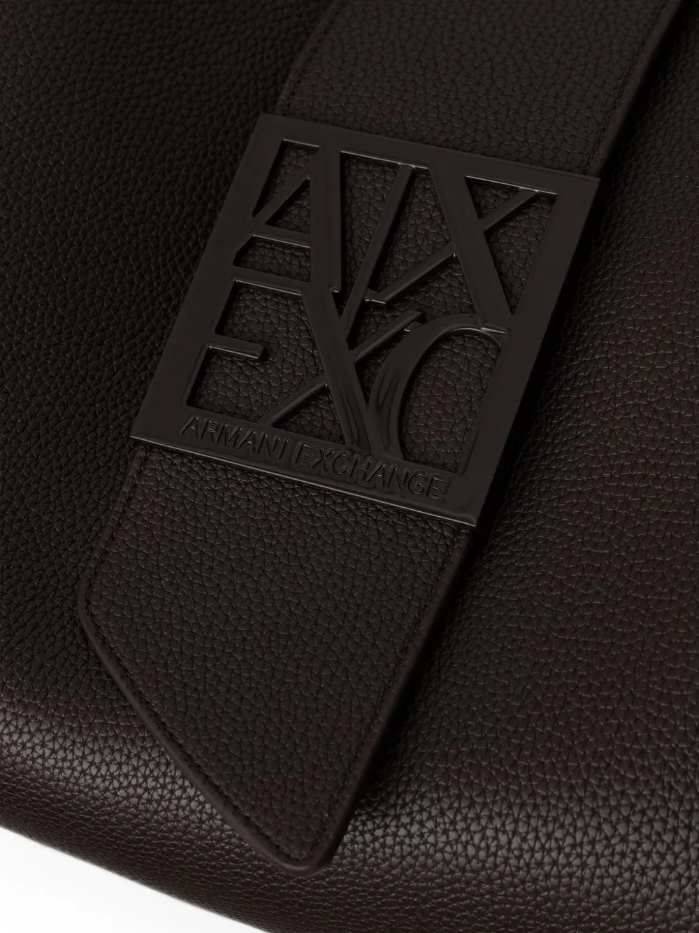 Armani Exchange Shopper met logoplakkaat Bruin