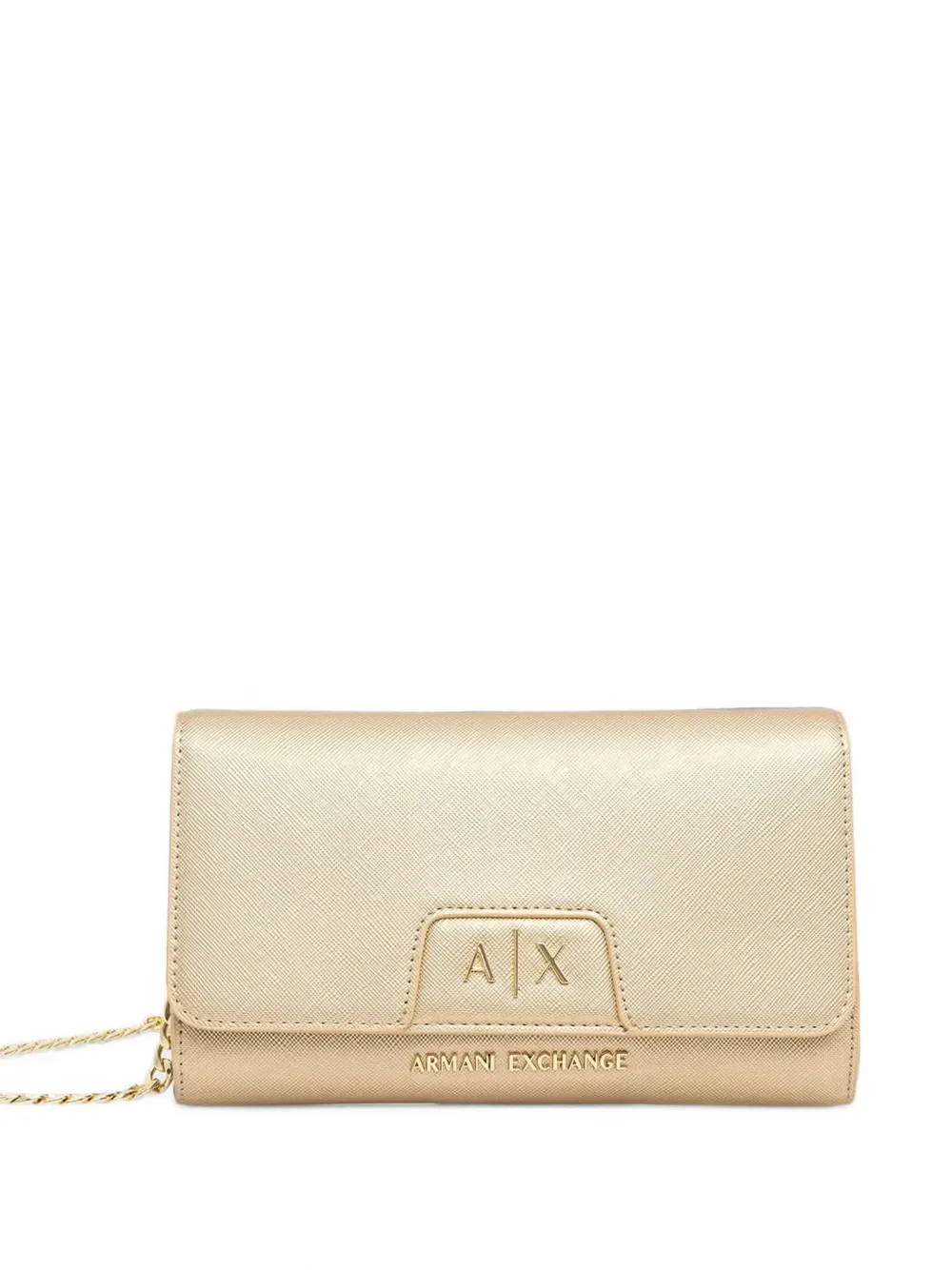 Armani Exchange logo-plaque chain-link clutch bag