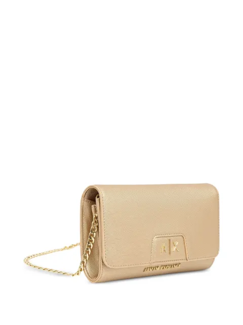 Armani Exchange logo-plaque chain-link clutch bag