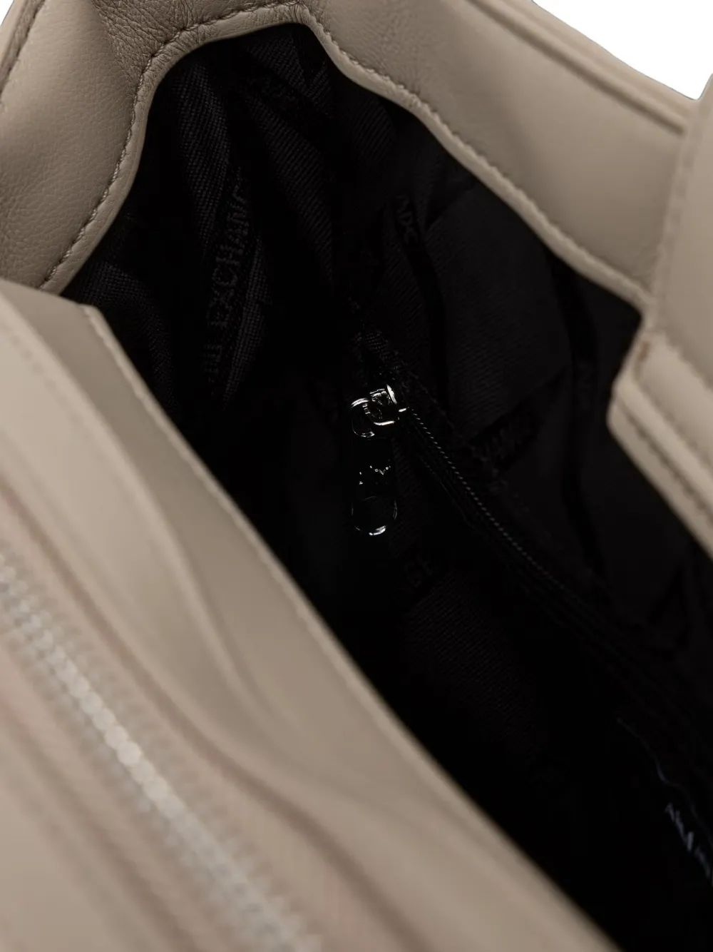 Armani Exchange Leren shopper Beige