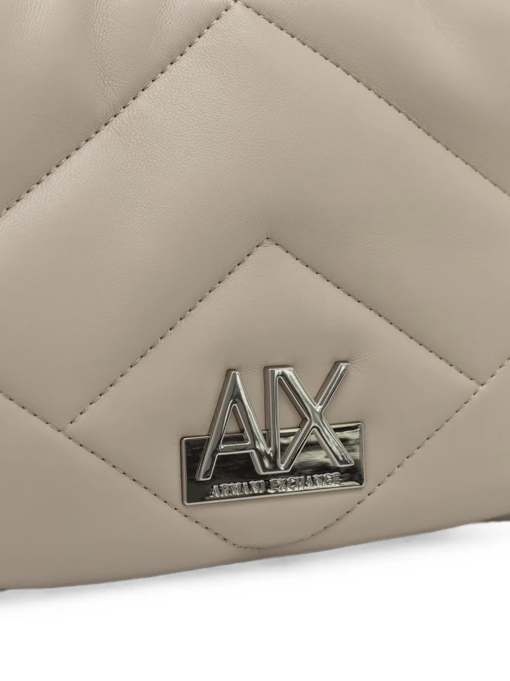 Armani Exchange Leren shopper Beige