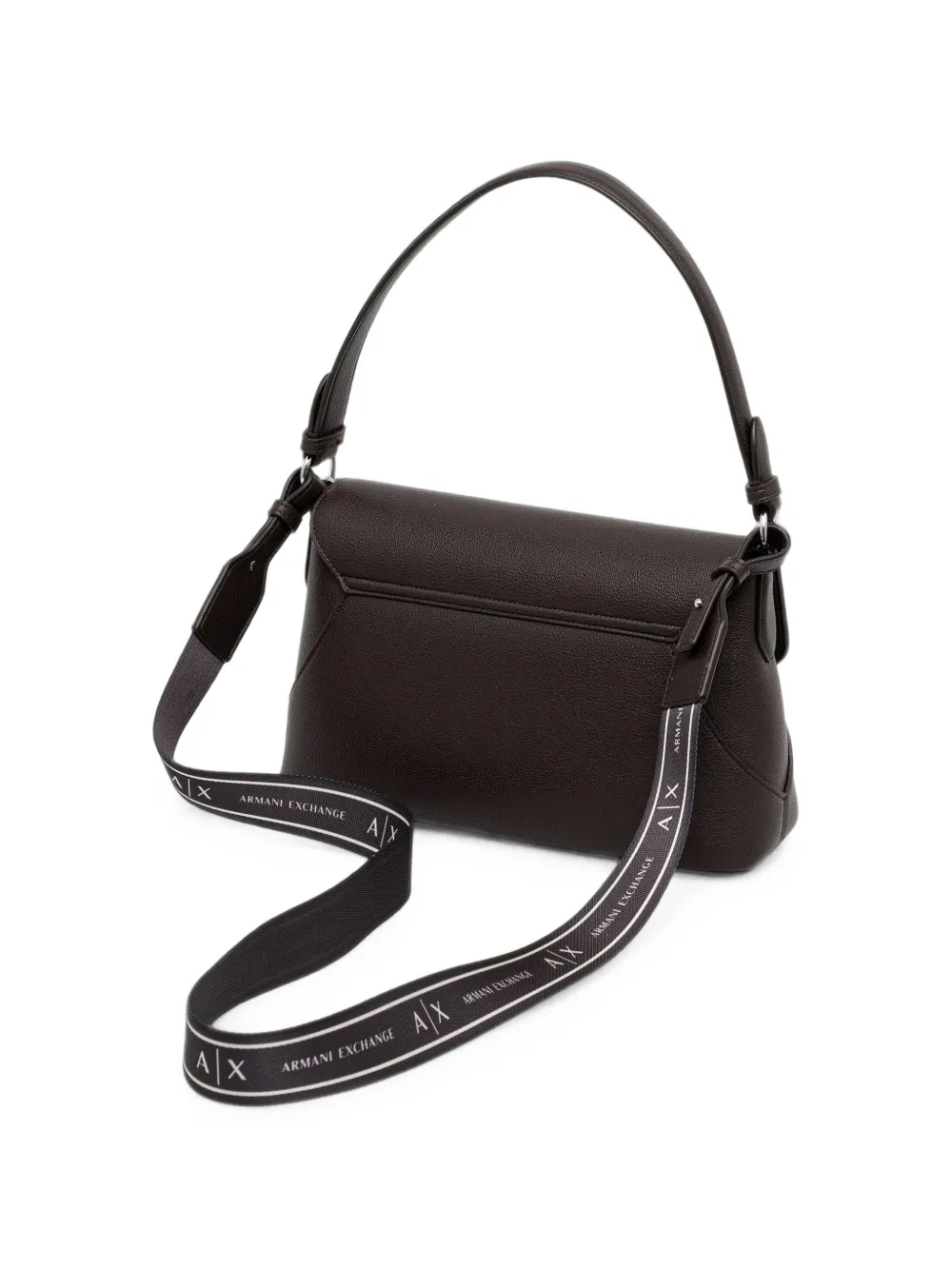 Armani Exchange Schoudertas met logoplakkaat Bruin