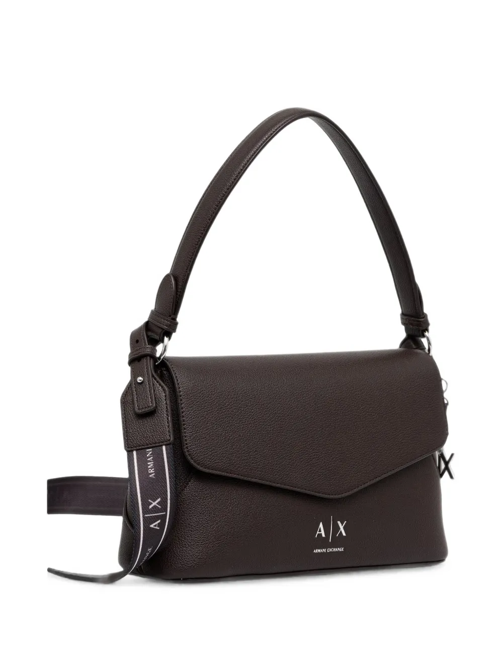 Armani Exchange Schoudertas met logoplakkaat Bruin