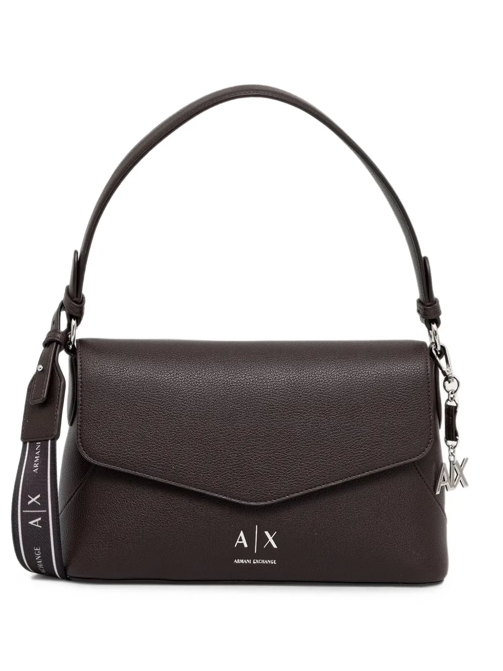 Armani Exchange Logo-plaque Shoulder Bag In Black