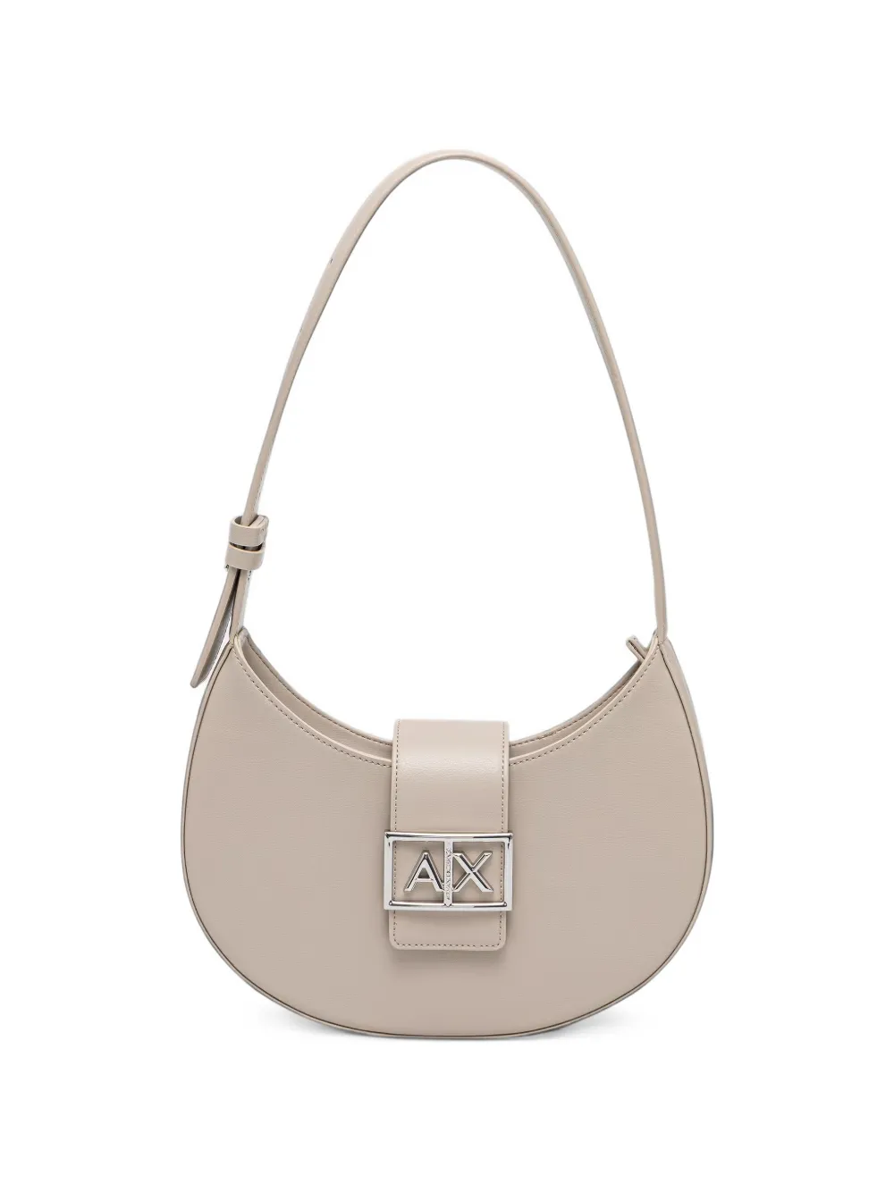 Armani Exchange logo-plaque crescent shoulder bag - Toni neutri