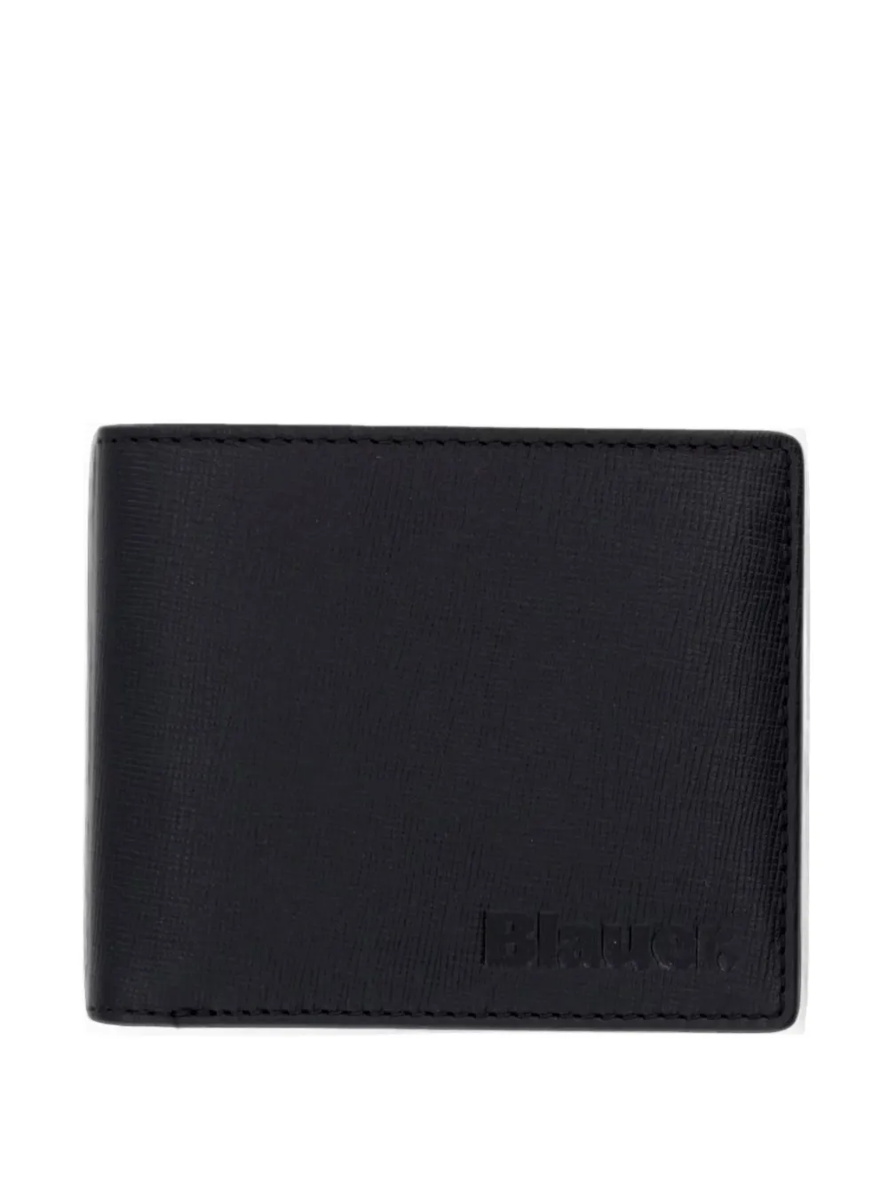 Blauer Logo-debossed Bi-fold Wallet In Black