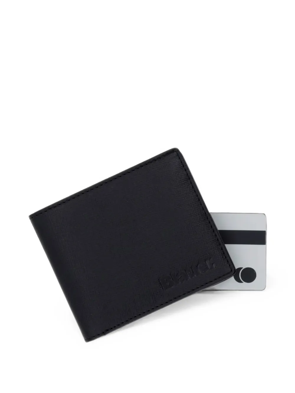 Blauer Logo-debossed Bi-fold Wallet In Black