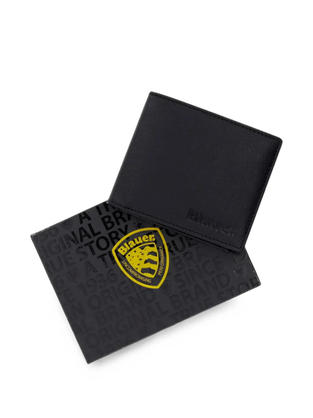Blauer Logo-debossed Bi-fold Wallet In Black