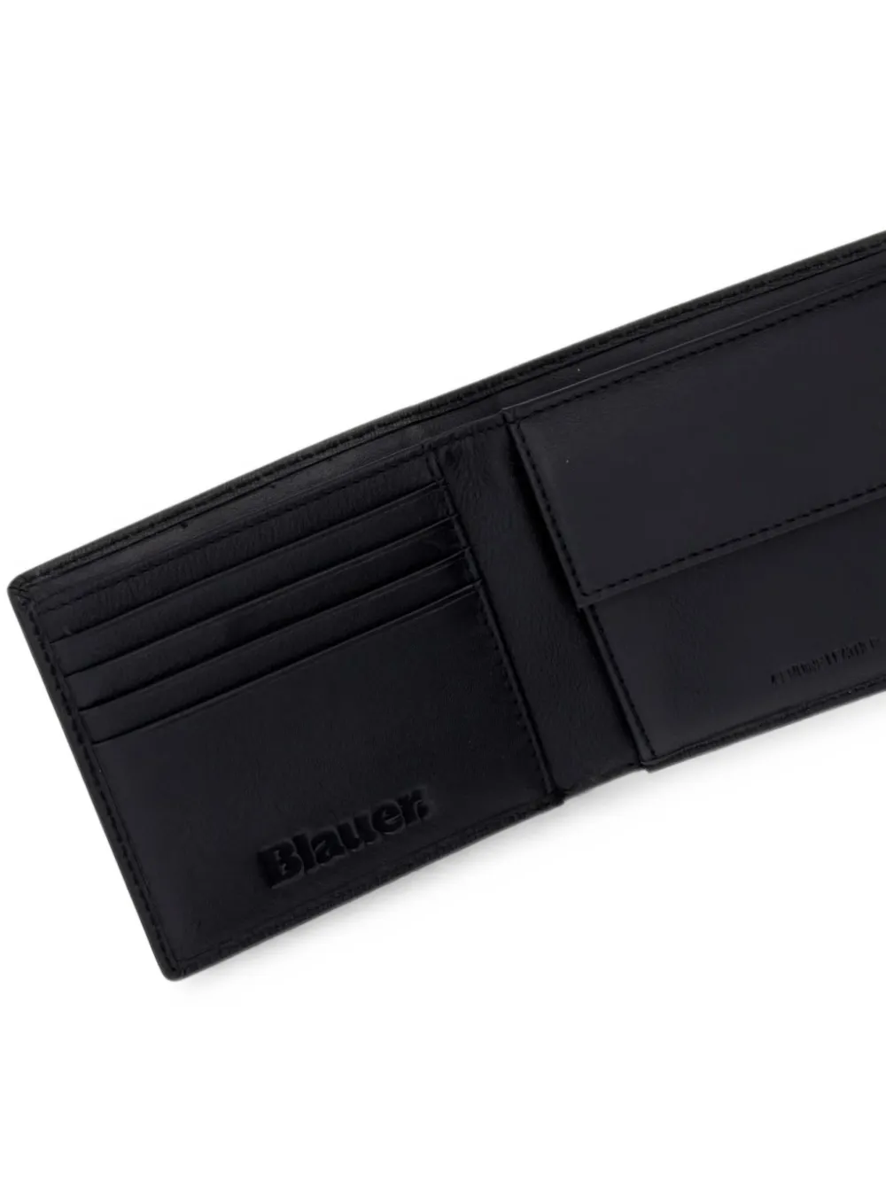 Blauer Logo-debossed Bi-fold Wallet In Black