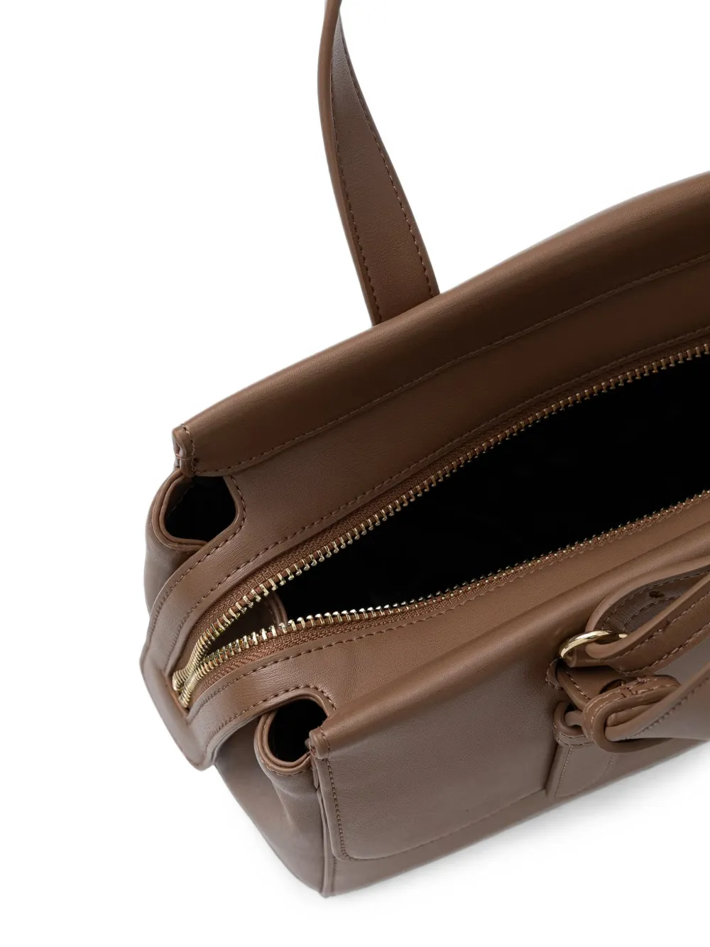 Armani Exchange Schoudertas met hangslot-detail en logo-print Bruin
