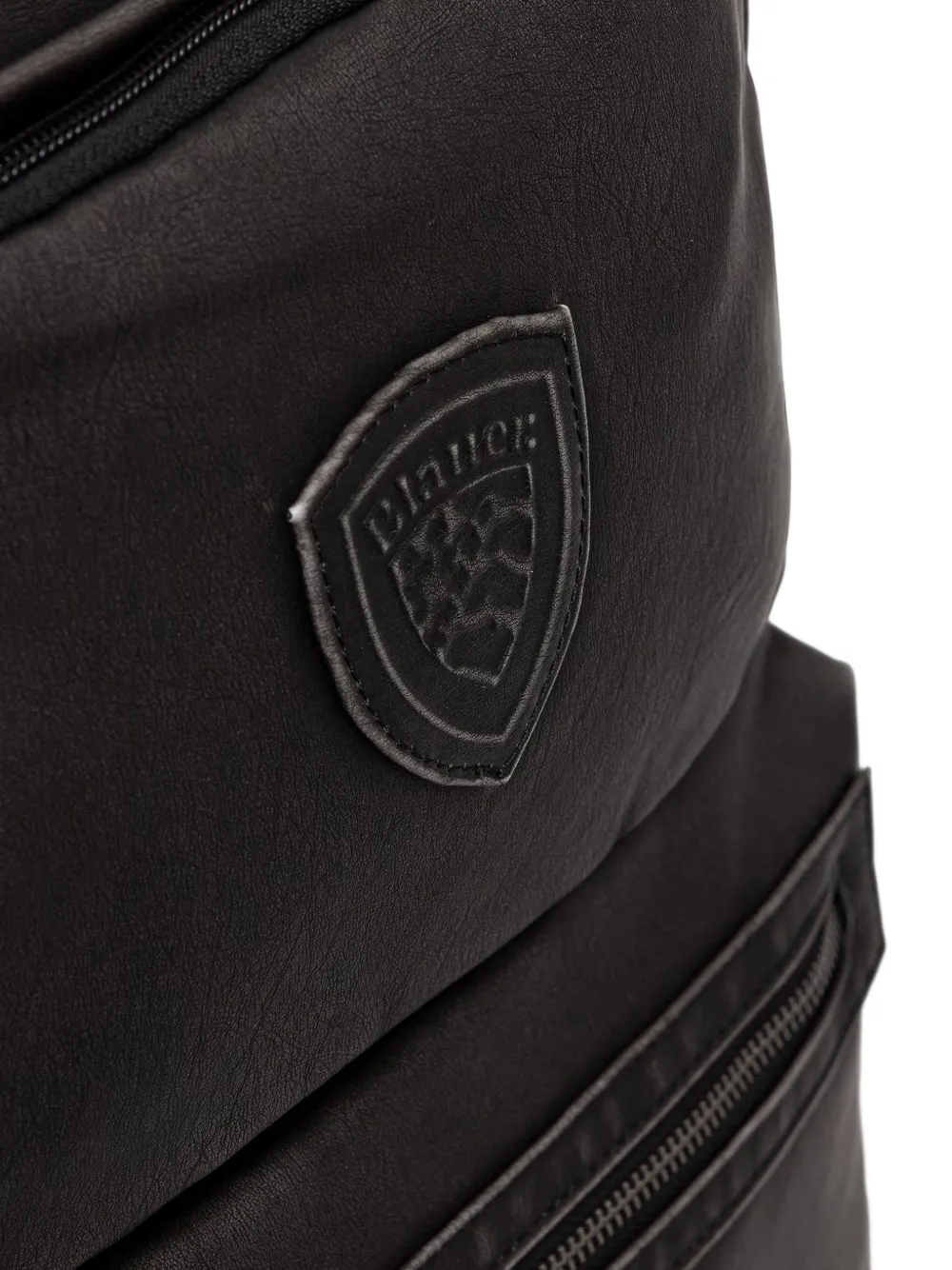 Blauer Rugzak met logopatch Zwart
