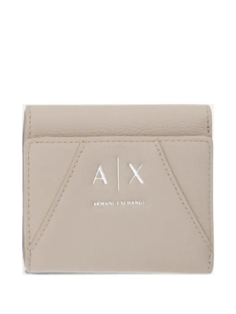 Armani Exchange logo-plaque trifold wallet