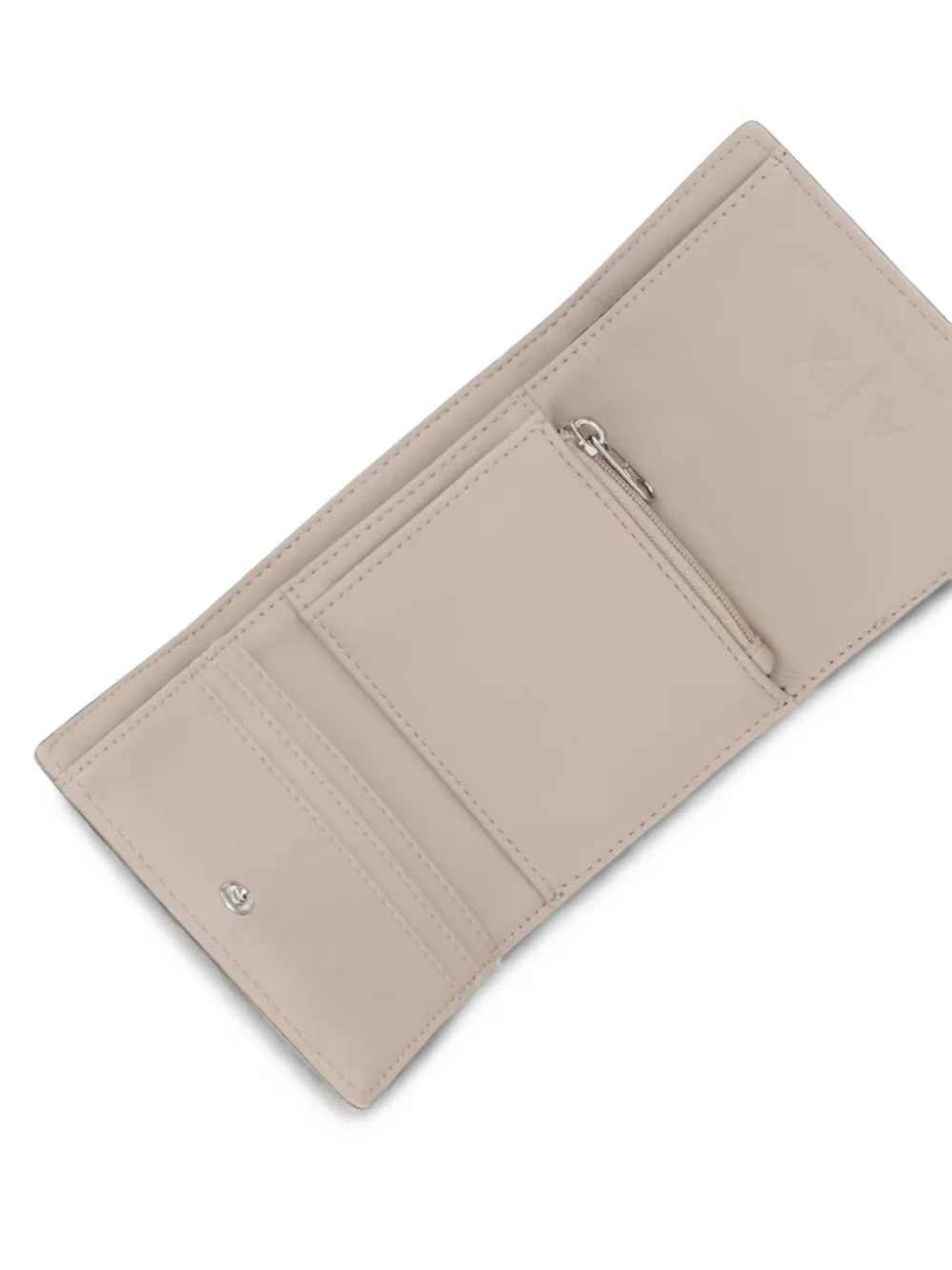 Armani Exchange logo-plaque trifold wallet Beige