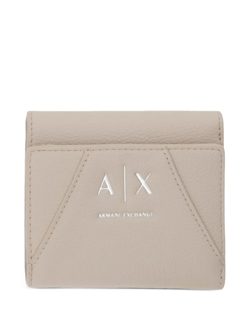 Armani Exchange logo-plaque trifold wallet - Nude