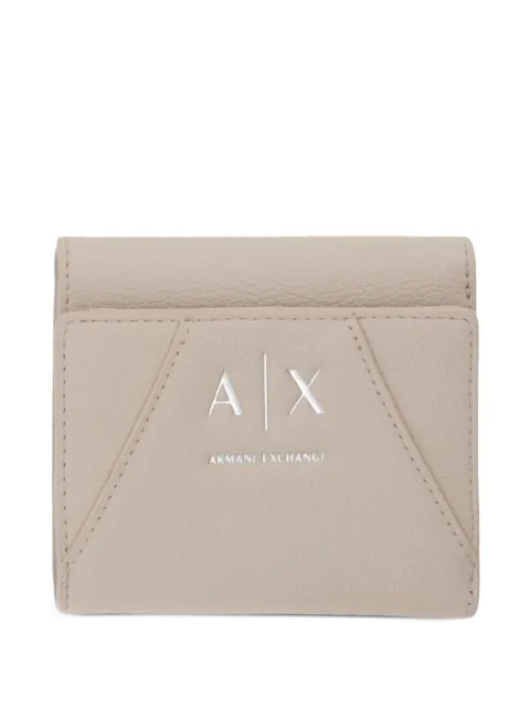 Armani Exchange logo-plaque trifold wallet