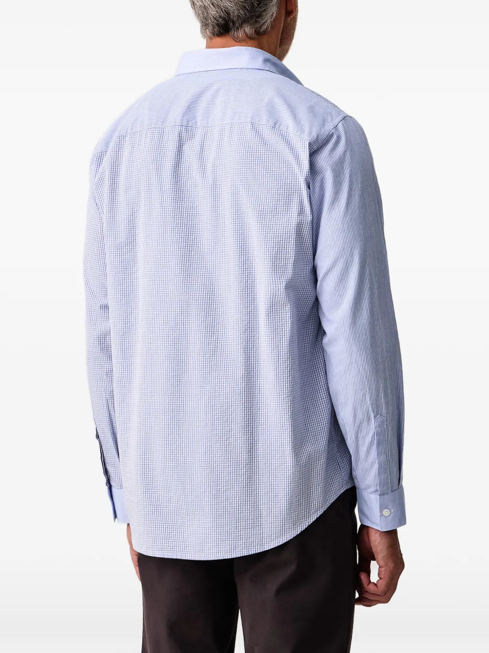 Armani Exchange Overhemd met geborduurd logo Blauw