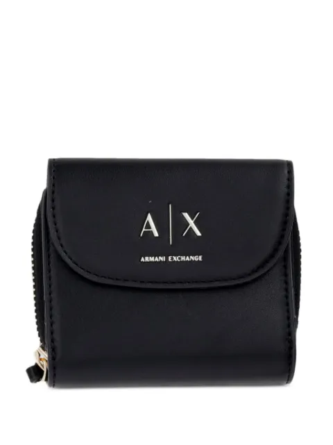 Armani Exchange cartera con placa del logo