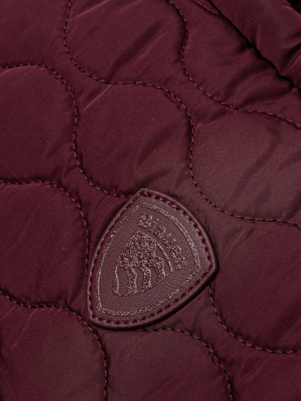 Blauer logo-patch quilted tote bag Rood