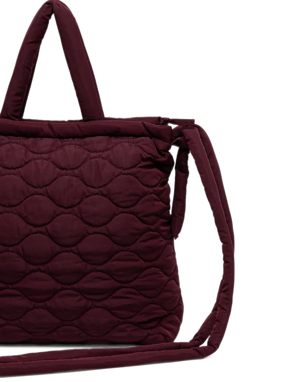 Blauer logo-patch quilted tote bag Rood