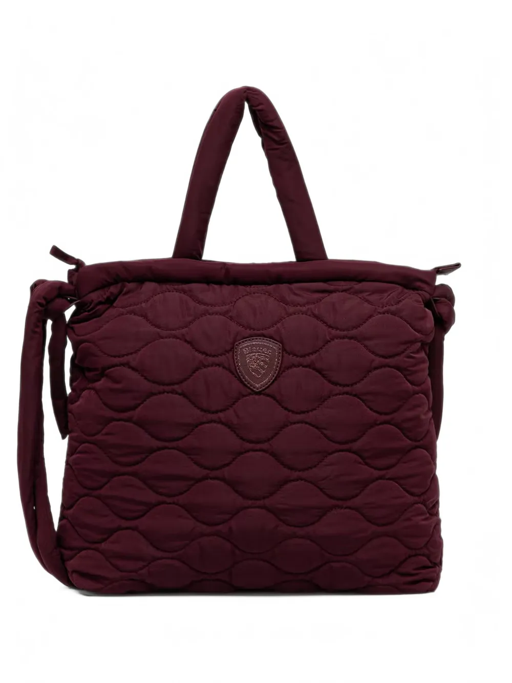 Blauer logo-patch quilted tote bag Rood