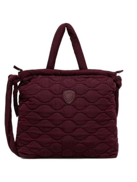Blauer logo-patch quilted tote bag